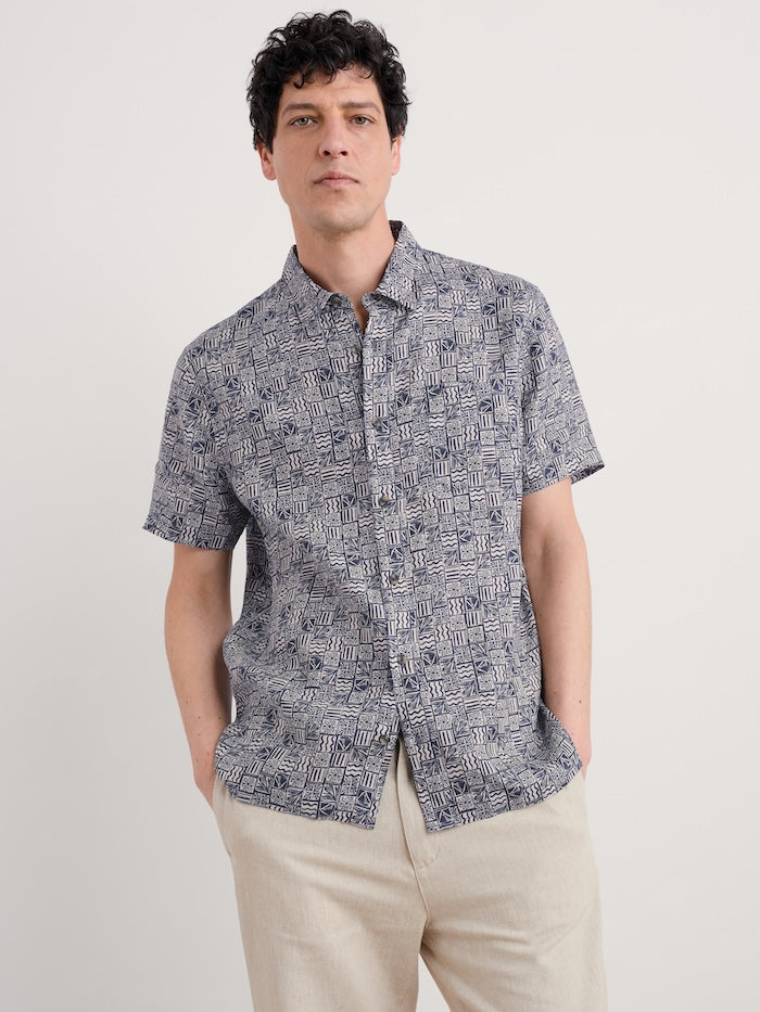 Men's Blue Heron Short Sleeve Shirt